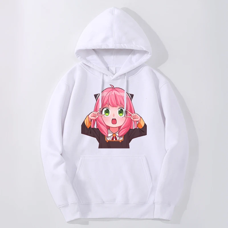 Spy x Family Hoodie Japan Anime Graphic Print Sweatshirts Cute Kawaii Girl Anya Tops Harajuku Unisex Couple Hoodies Streetwear