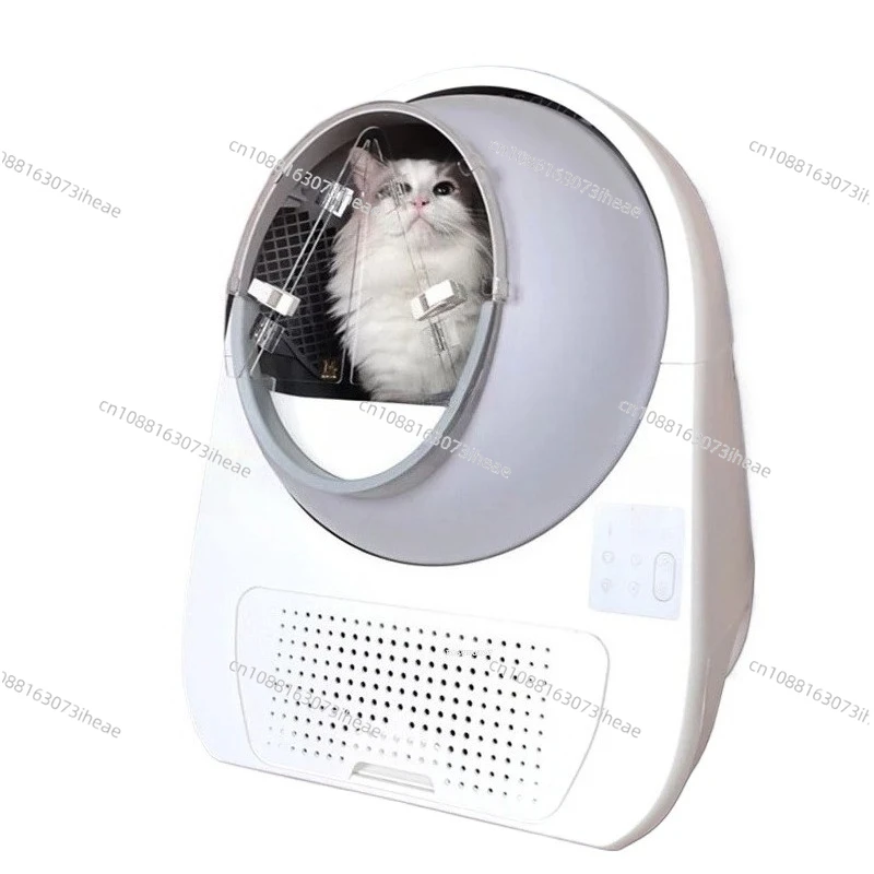 

Fully automatic intelligent cat toilet, household transparent door curtain, pet toilet, modern cat supplies