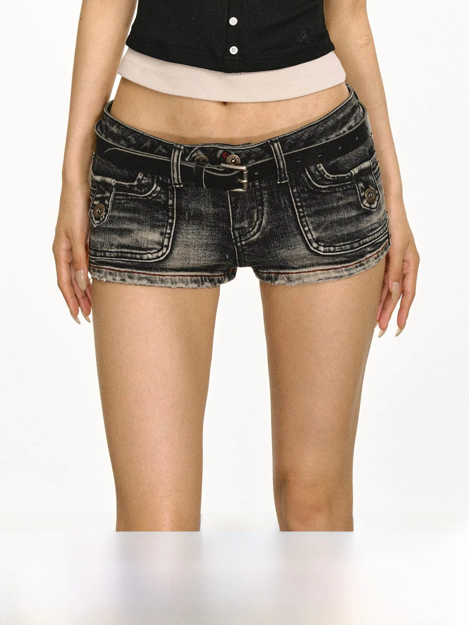 

Ariseism American Sle Retro Denim Shorts Женские летние новые обтягивающие сексуальные джинсы с низкой талией и прямыми штанинами