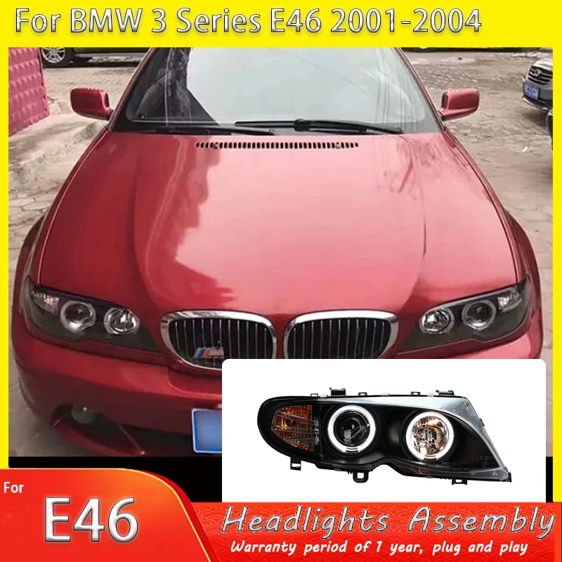 

Светодиодные фары для BMW 3 серии E46 4-дверные 2001-2004, светодиодные ДХО, комплект фар, сигнальные лампы, автомобильные аксессуары, модифицированные фары