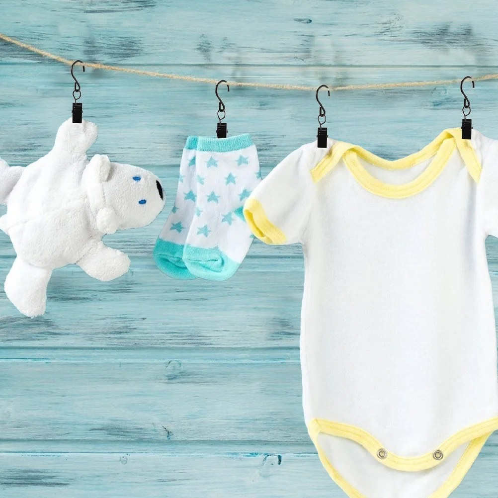 

40Pcs Curtain Hanging Clip Metal Hook Clip for Display String Light Clips Drapery Clamps for Cafe Meeting Room Decor