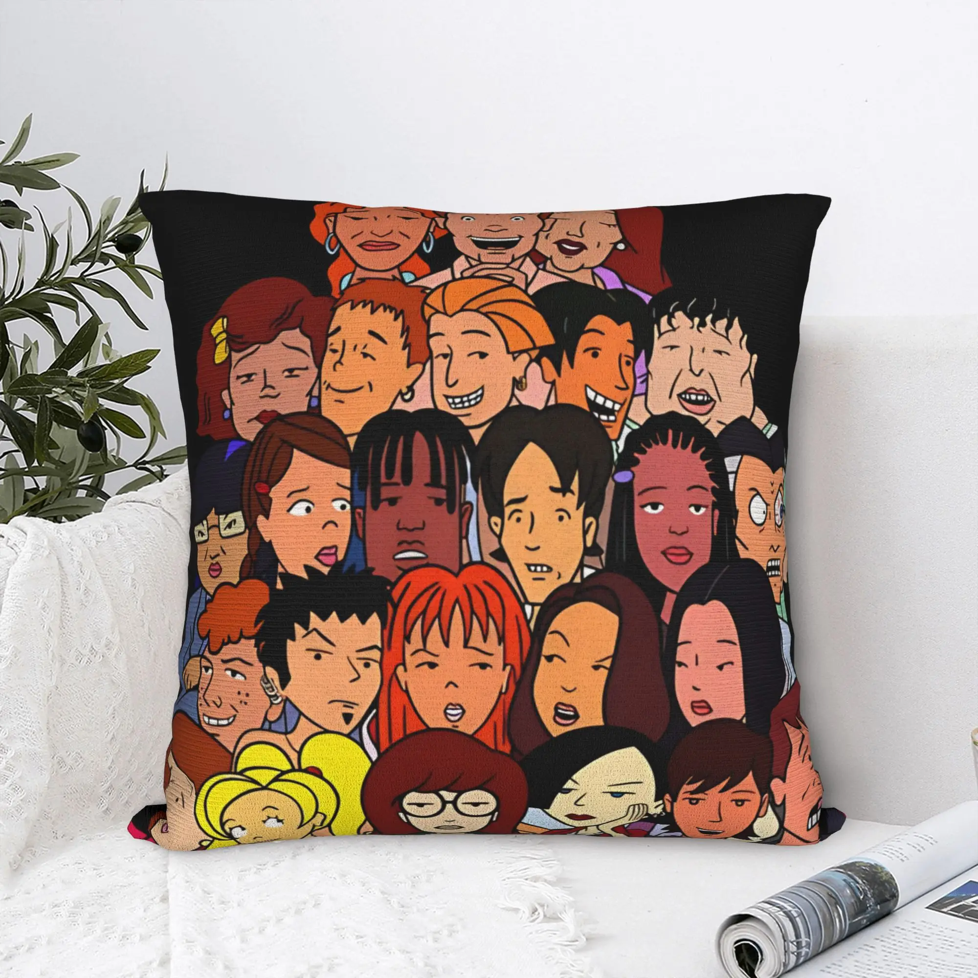 Darias Cast Square Pillow Cases  Cushion Cover Funny Zipper Decorative Throw Pillow Case Cover for Bed 45*45cm