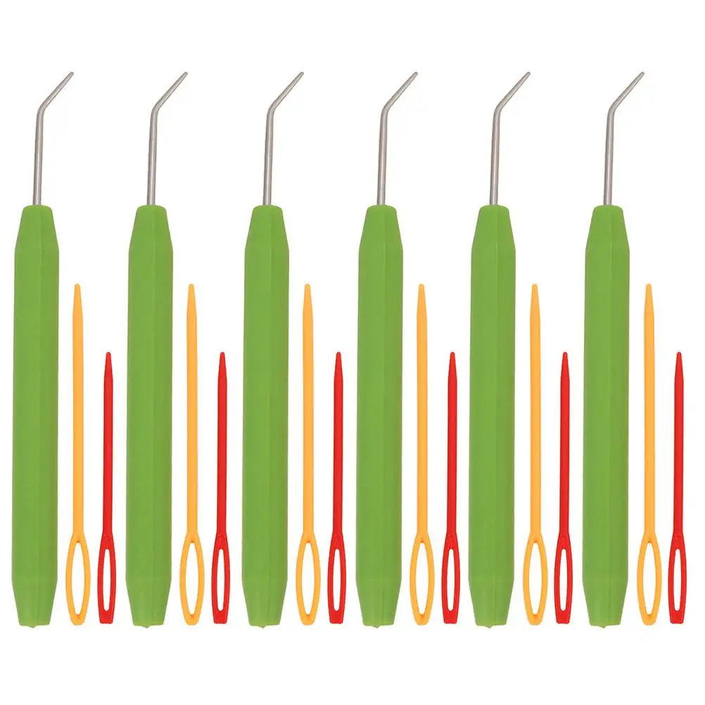 

18 Pcs Crochet Hooks Durable Plastic Thread Knitting Accessories for DIY Crafts Blanket Hat Scarf Smooth Surface