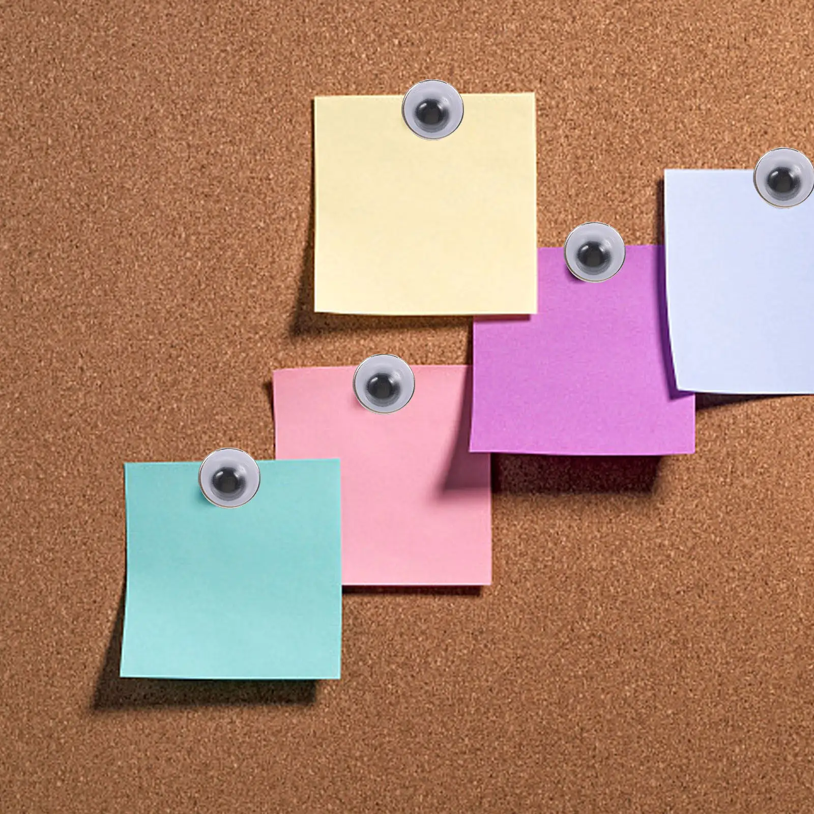 

100Pcs Photo Wall Push Pins Eye Shaped Flat Head Metal Thumb Tacks Memo Display Decorative Tacks for Hanging Pictures
