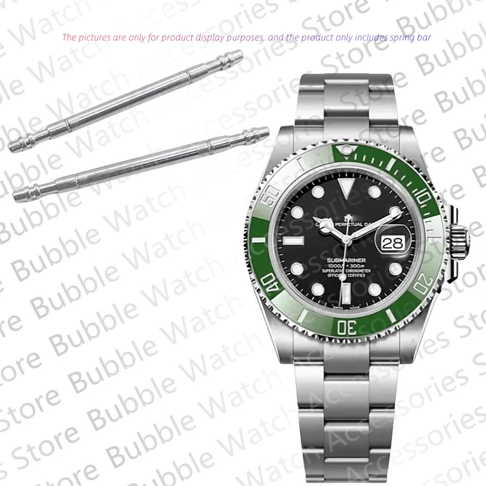 2PCS 21MM Original Silver Spring bar stainless steel watch accessories fit for Rlx 41MM Submarine 126610 watch accessories