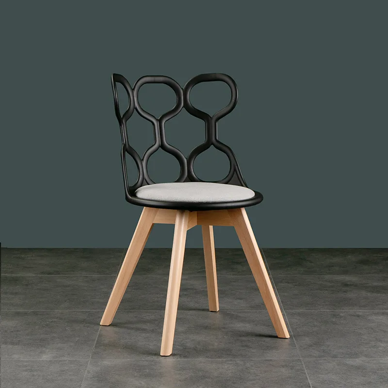 Creative solid wood dining chair leisure chair simple negotiation chair