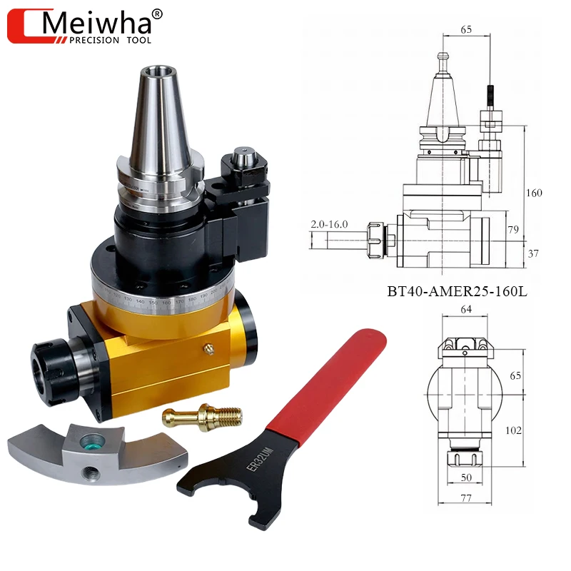 

CNC Machine Center Industries Standard BT Side Milling Head Angle Header Tool Steel Material Milling Cutter & Header Tool Holder