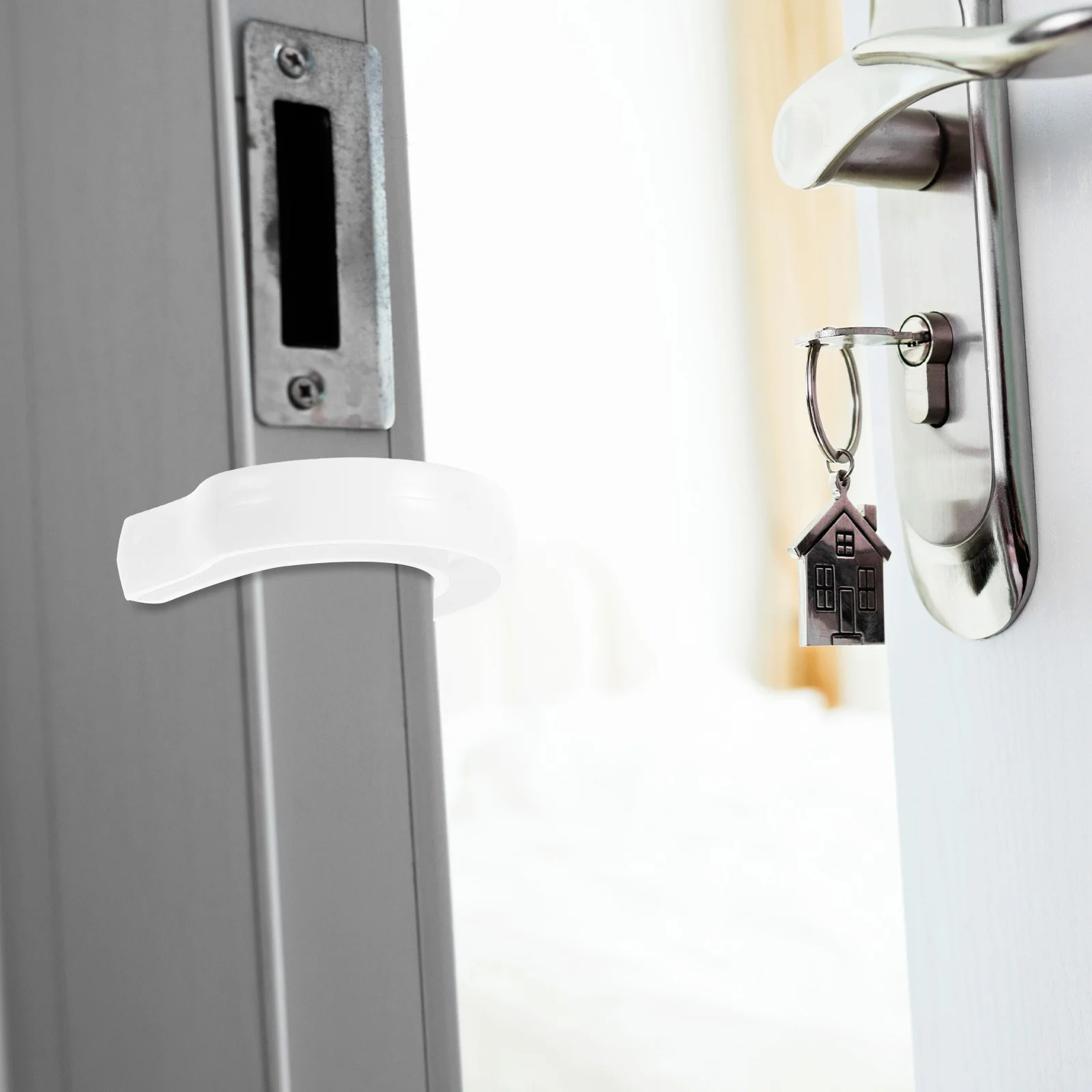 

10Pcs Thickened Door Finger Pinch Guard Child Proof Stopper Multifunctional Use for Doors Drawers Windows Toddlers White