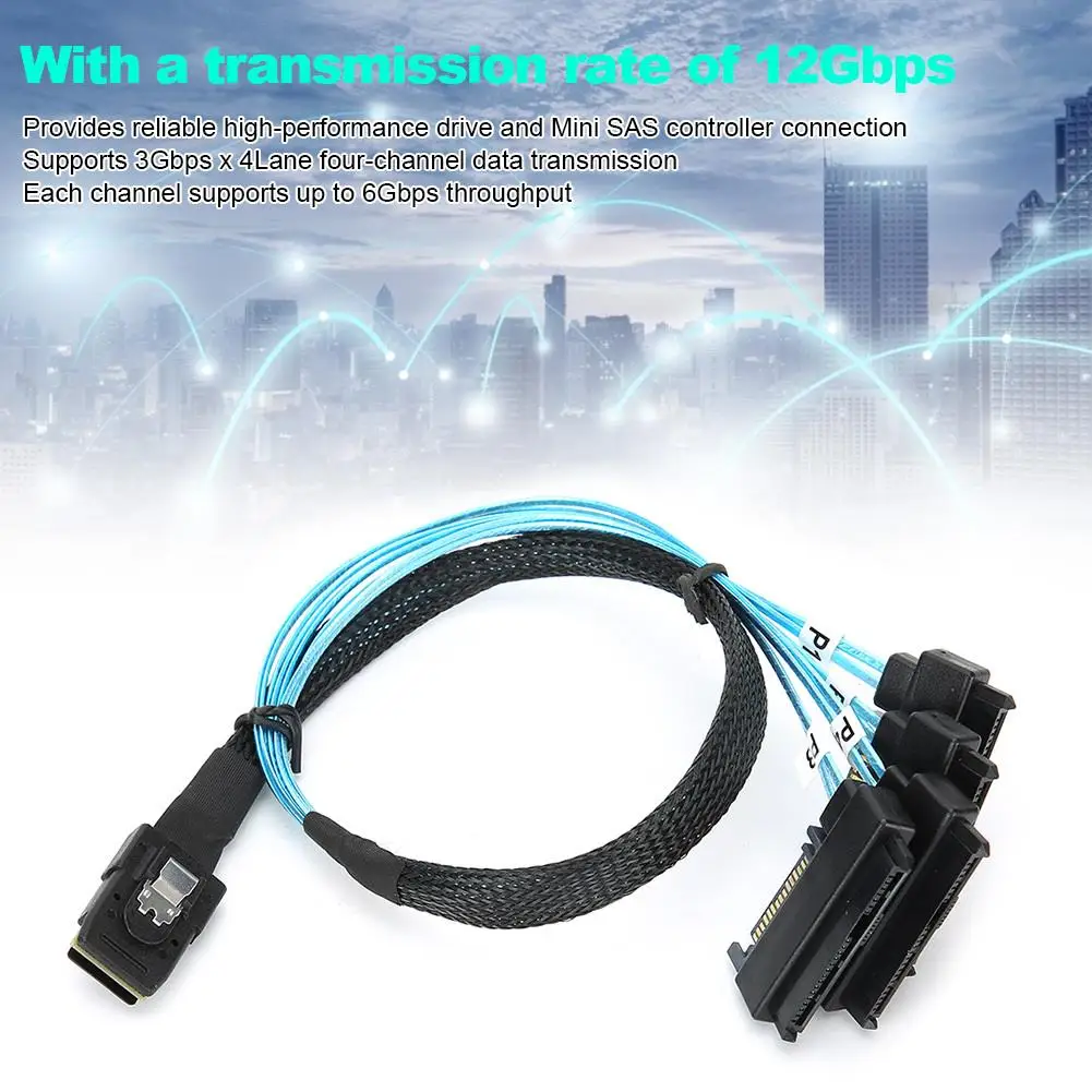 50cm Mini SAS Cable G0508 SFF-8087 to SFF-8482 Data Line for Servers & Computers - High-Speed Connection