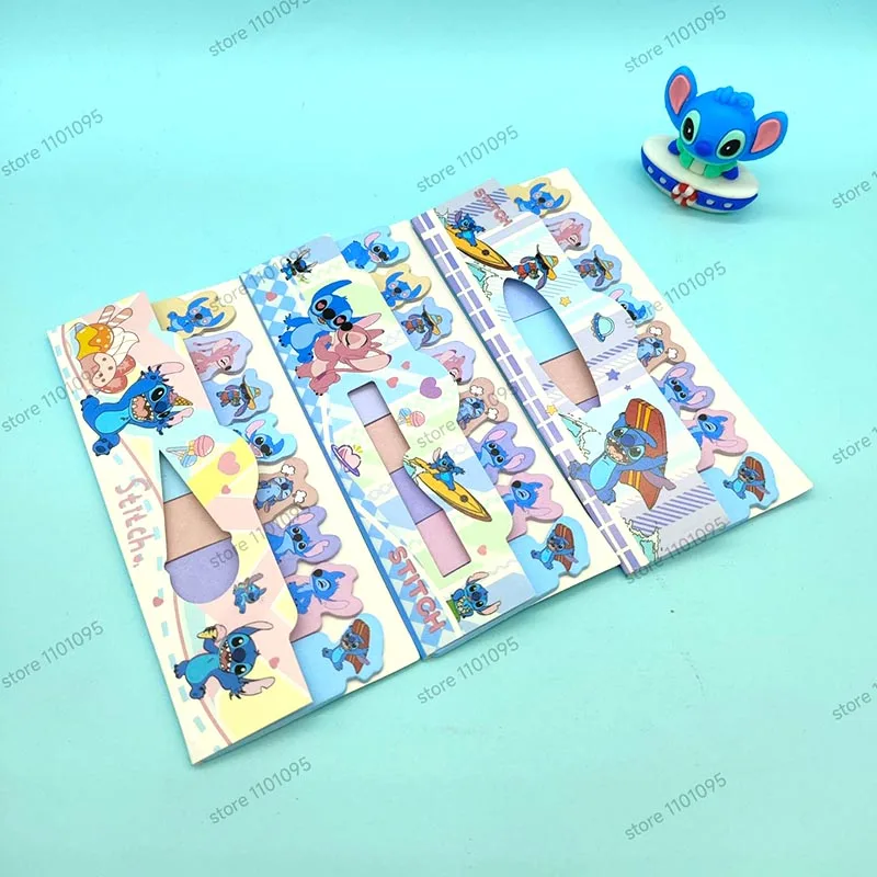 3pcs/lot Disney Stitch Memo Pad Sticky Notes Bookmark Kawaii Stationery Scrapbooking label Post Office School Supplies