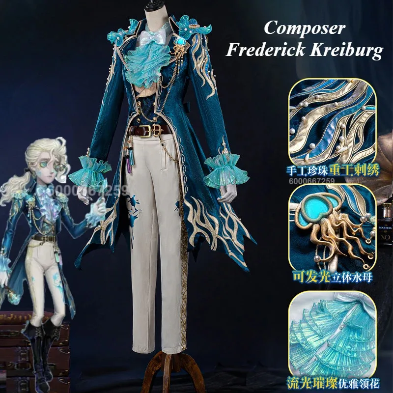 

Identity V Composer Frederick Kreiburg Cosplay Costume Handsome Game Suit Uniform Outfit for Halloween Carnival Party