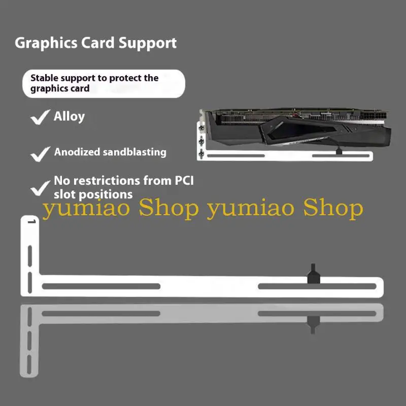 587B Aluminium L-förmiger Grafikkartenhalter Desktop-PC-Gehäuse GPU-Unterstützung Grafikkartenständer Seitliche Montagehalterung
