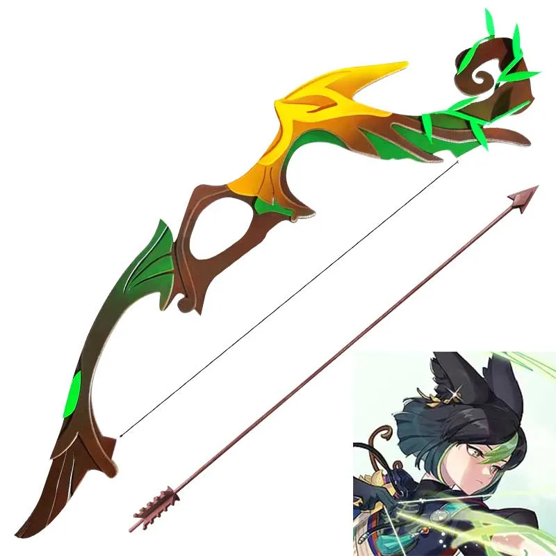 

Game Genshin Impact Tighnari Cosplay Weapen Props Bow and Arrow The king's Servant for Halloween Prop Carnival Fancy Party