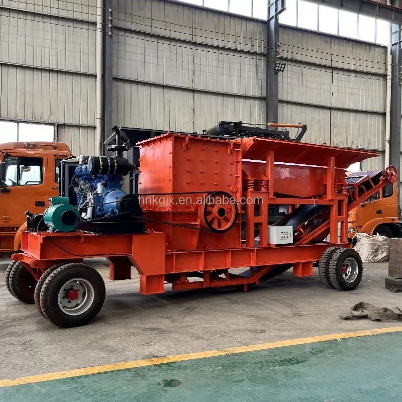 YG Customized Construction Waste Terminator Mobile Box Crusher 1200 For Stone Crushing Box Crusher With Conveyor Wholesale Price