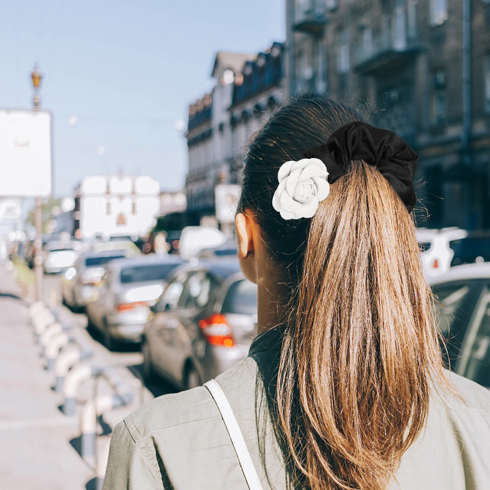 

1Pcs Premium Quality Large Intestine Hair Rope Simple Elegant Ponytail Holder Non-Slip Fashion Hair Band Women Headdress