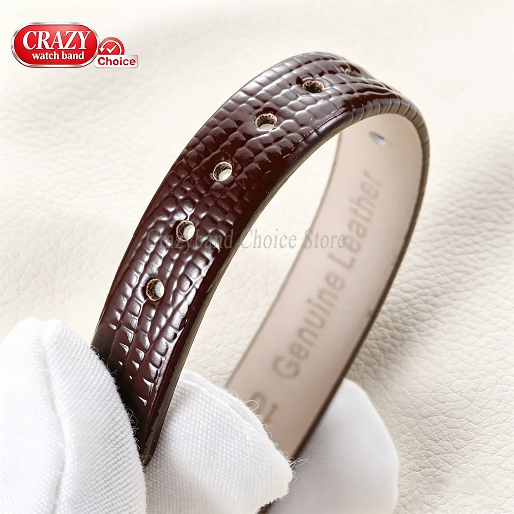 Schlanke Leder-Uhrenarmbänder, weich, für Herren und Damen, Ersatzarmband, hochwertiges Business-Universal-Armband, 8 mm, 10 mm, 12 mm, 14 mm, 16 mm, braun – Detail 10