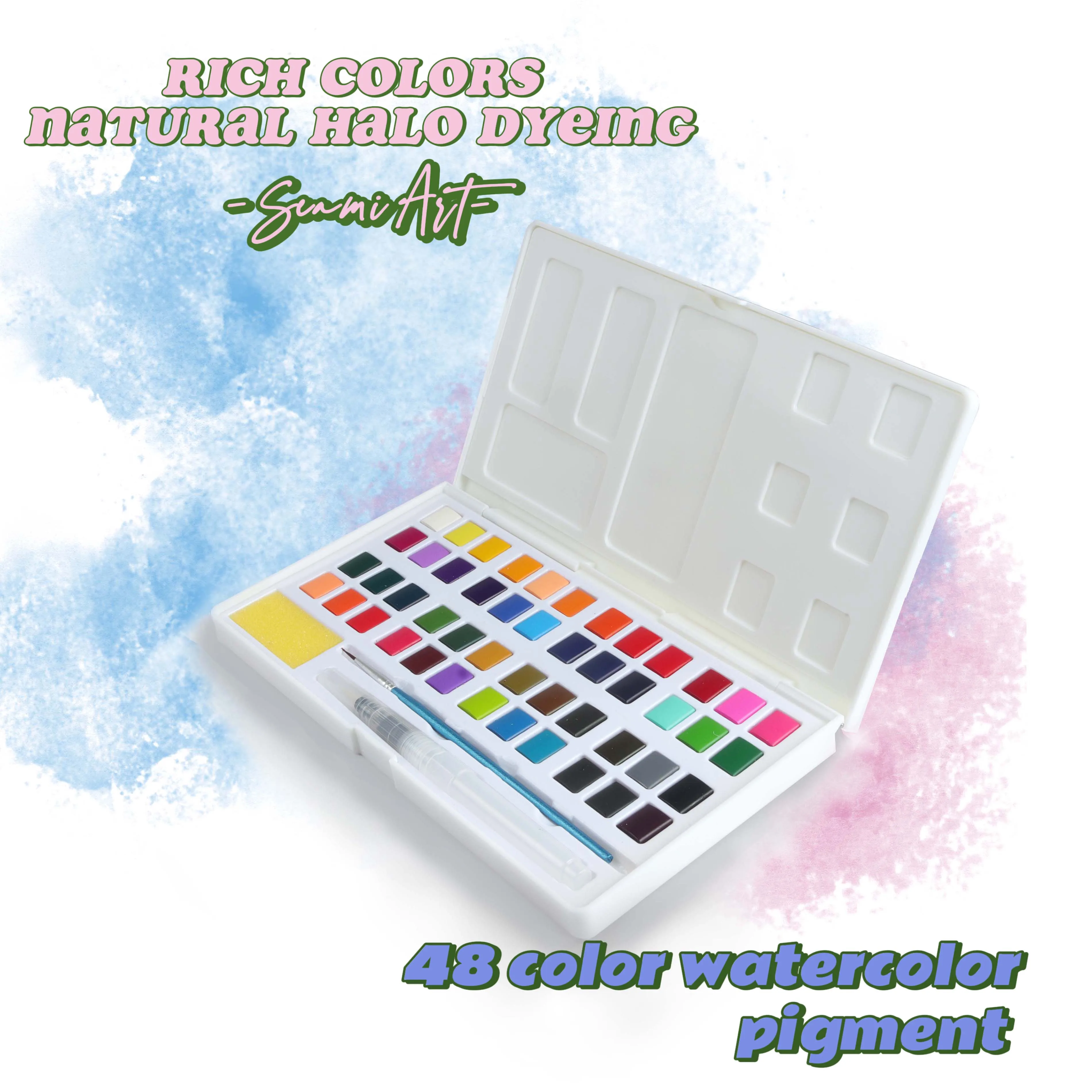 SeamiArt 12/18/24/36/48 acquerello trasparente a colori per bambini pittura disegno solido acquerello arte forniture di pittura