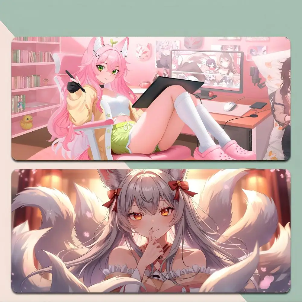 mouse-pad-k-kawaii-kitsune-fofo-com-borda-costurada-grossa-grande-antiderrapante-para-jogos