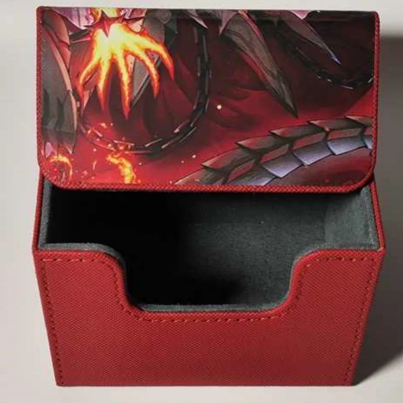 Yugioh Cards Box PTCG OPCG Promethean Princess Bestower of Flames Anime Game 100+PU Portable protection Storage Card Box DIY Toy