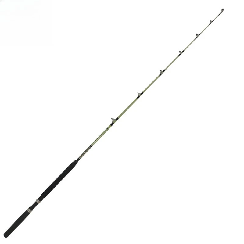 Solid Fiberglass Fishing Rod, 1.8m & 1.95m One-piece Straight Handle Integrated Single Section Fishing Pole