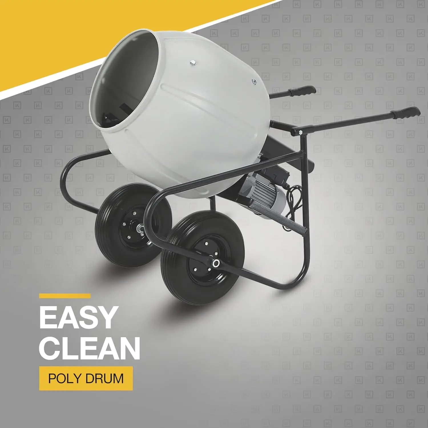 Klutch Portable Electric Cement Mixer -3.5 Cubic Ft. Poly Drum