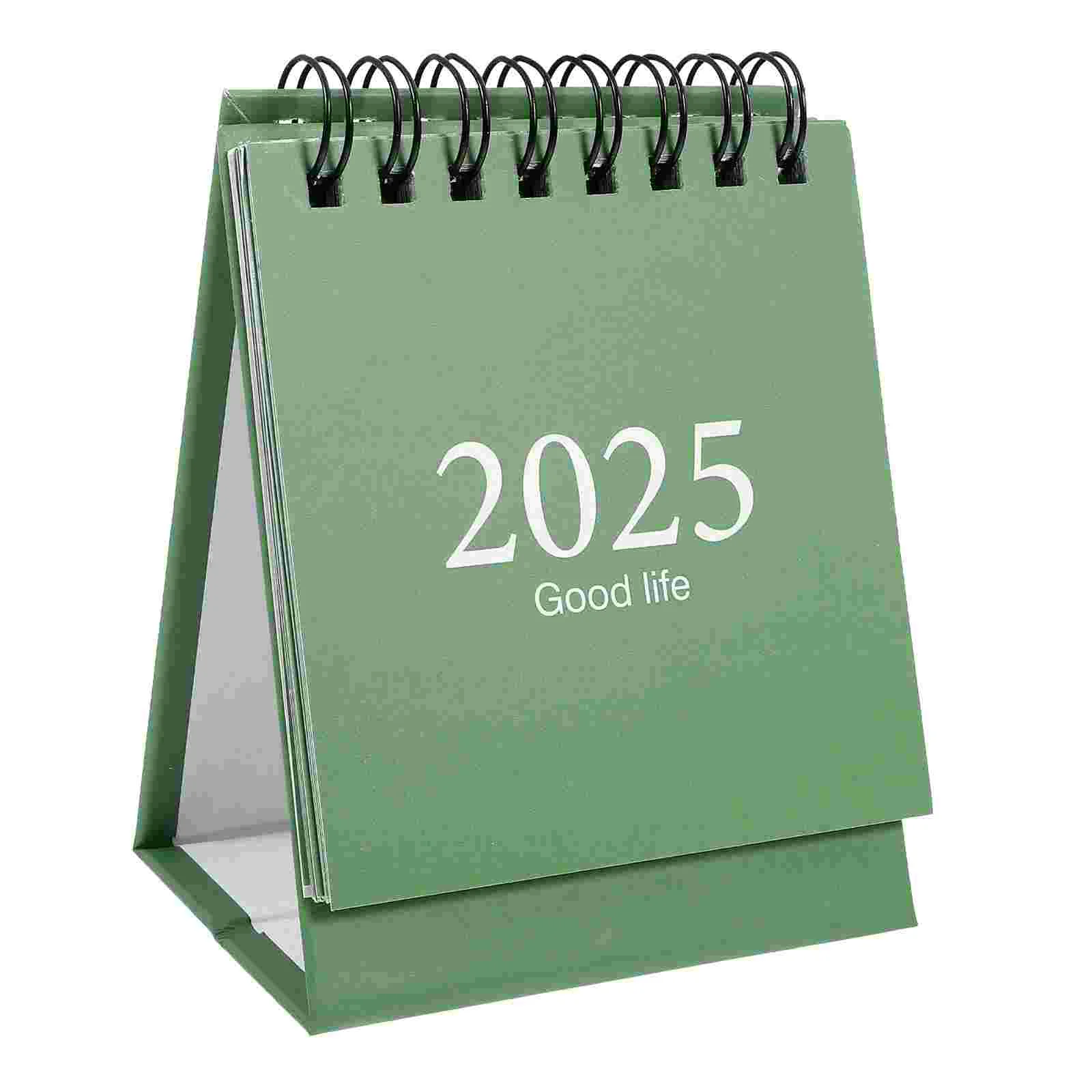 Calendar 2025 Desk Monthly Desktop Decorative Daily Use Vertical 1040X760X570CM Mini Office Green