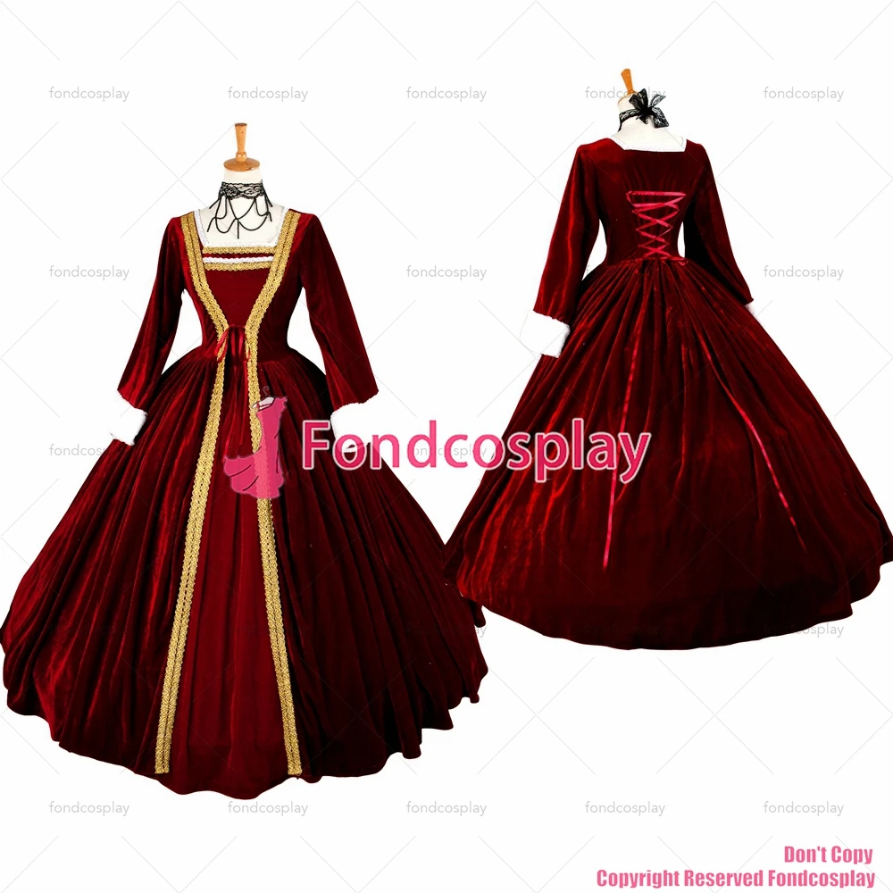 fondcosplay Natalia Poklonskaya New Attorney General Of Autonomous Republic Of Crimea red Velvet Dress Cosplay Costume[G1315]