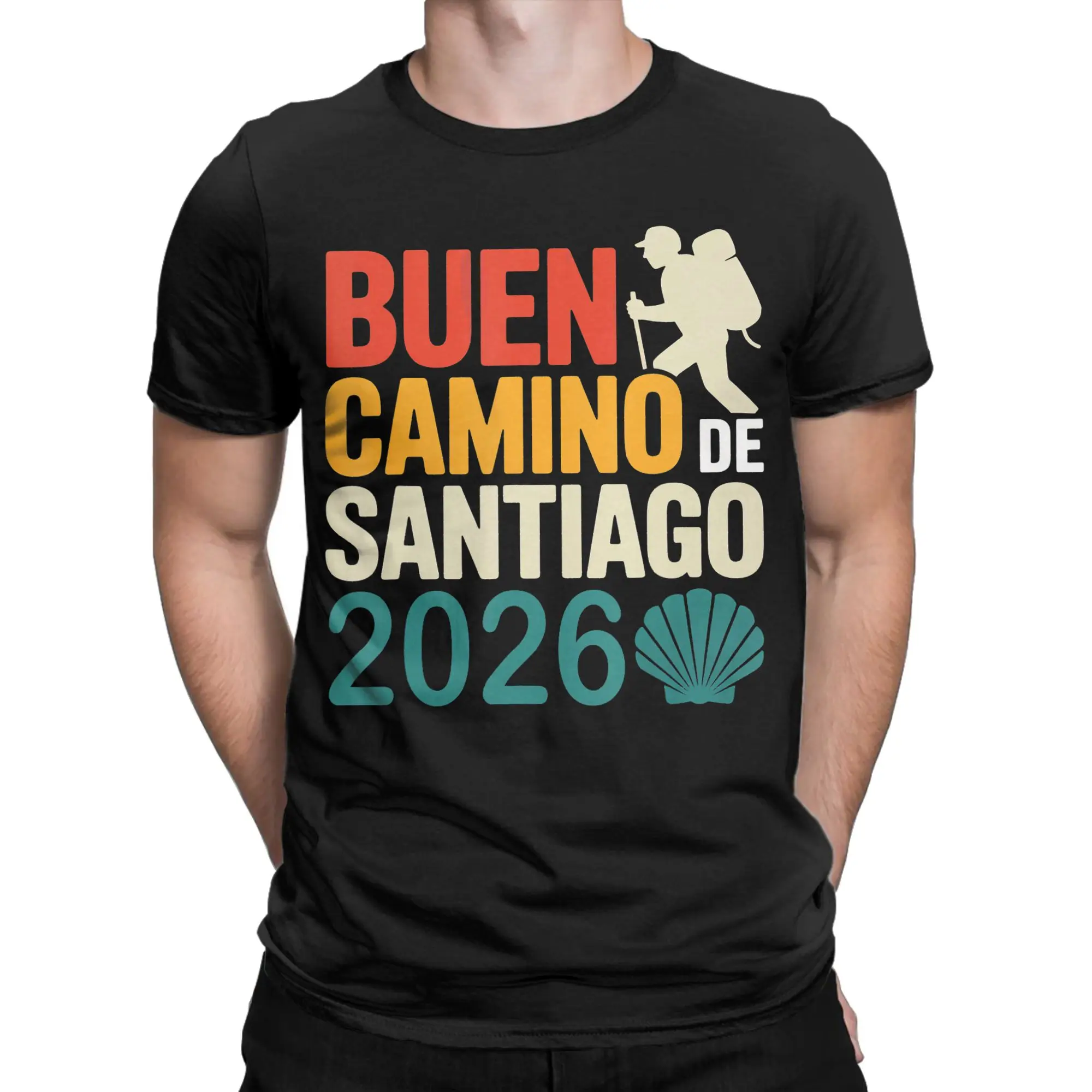 Camino De Santiago T-Shirt Summer Popular T Shirts Mens Pure Cotton O-Neck 4XL 5XL 6XL Top Tees Short Sleeves Streetwear Tshirt