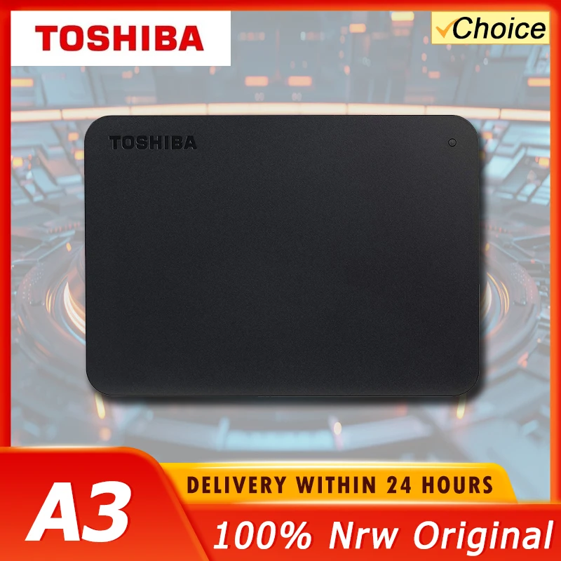 Toshiba A3 HDTB420XK3AA Canvio Basics 500 GB 1 TB Przenośny zewnętrzny dysk twardy USB 3.0, czarny
