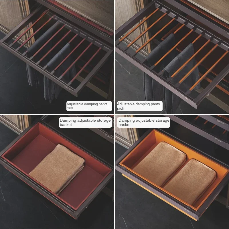 Wardrobe Pull Basket Drawer Type Push Pull Storage Basket Cabinet Underwear Rack Clothes Basket Storage Rack Hardware Accessorie image 3