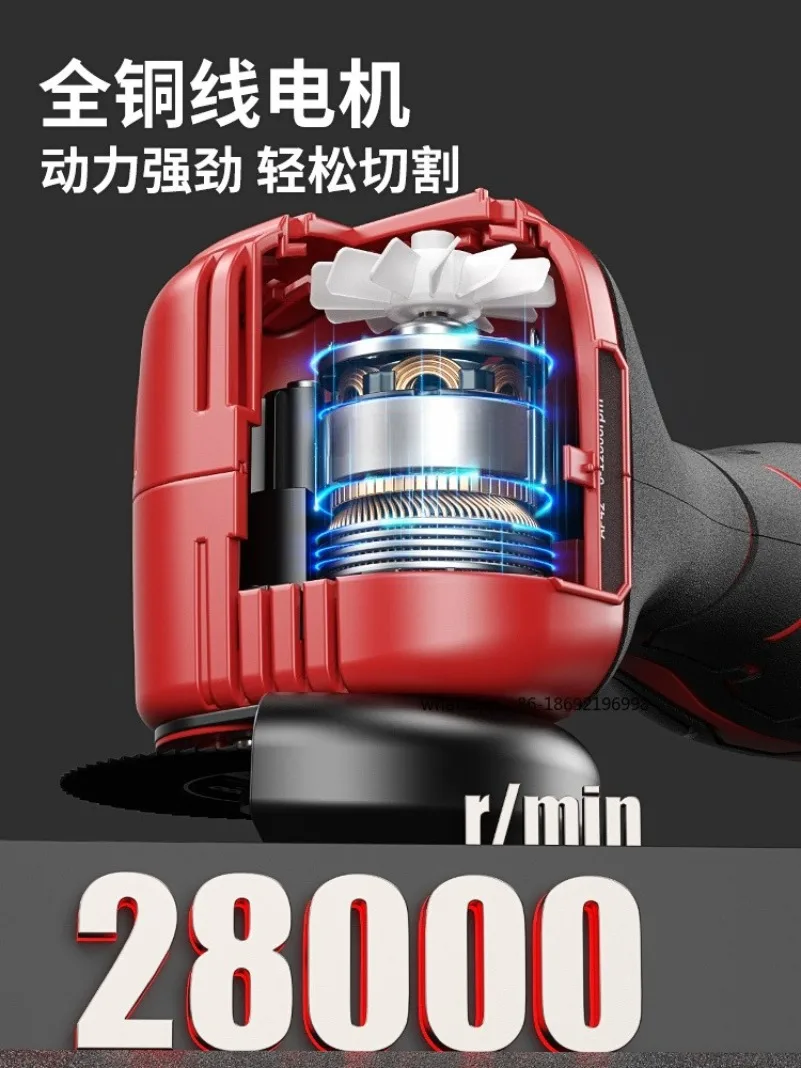 Lithium Battery Mini Angle Grinder Household Rechargeable  Multi-function Small Hand  Cutting Machine