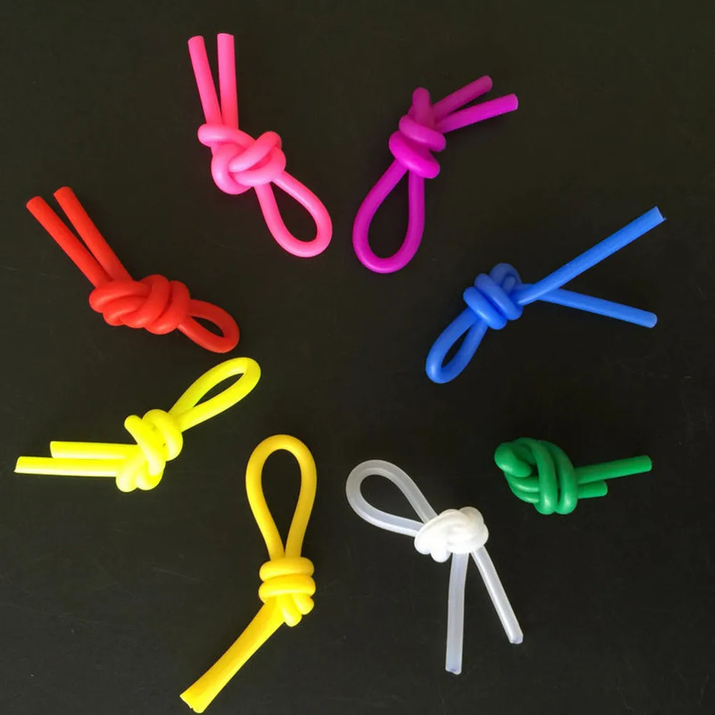 

20Pcs Shock Absorber Tennis Racquet Vibration Dampener Long Silicone Knot for Tennis Racket Accessory Vibration Dampener