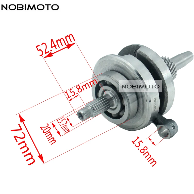 Wholesale Price Motorcycle Parts CG250 Water-cooled Crankshaft For Zongshen ZS Loncin LC Lifan LF CG250cc Water-cooled Engine