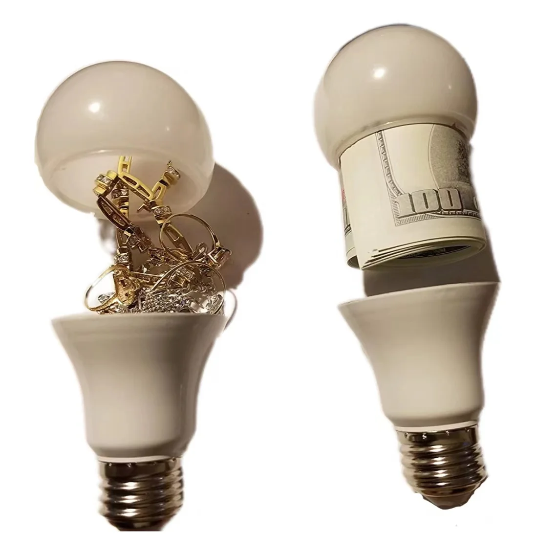 Stash Spot-Diversion Safe Light Bulb-Hidden Compartment by Deals N Sight