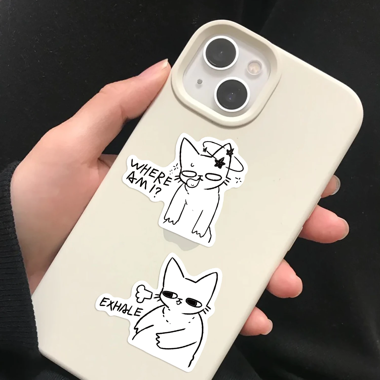 50PCS Super Cute Kitten Cat MEME Sticker For Luggage Laptop Cup Skateboard Journal Gift Waterproof Sticker Wholesale