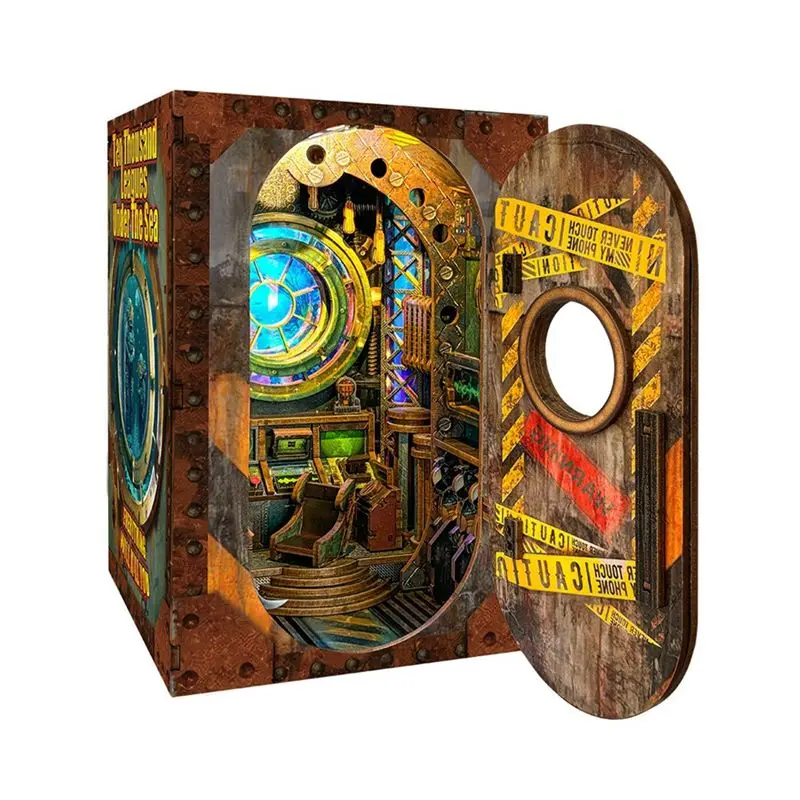 Wooden Assembled Bookstand Explore Fantasy Unknown World Desktop Decoration Gift