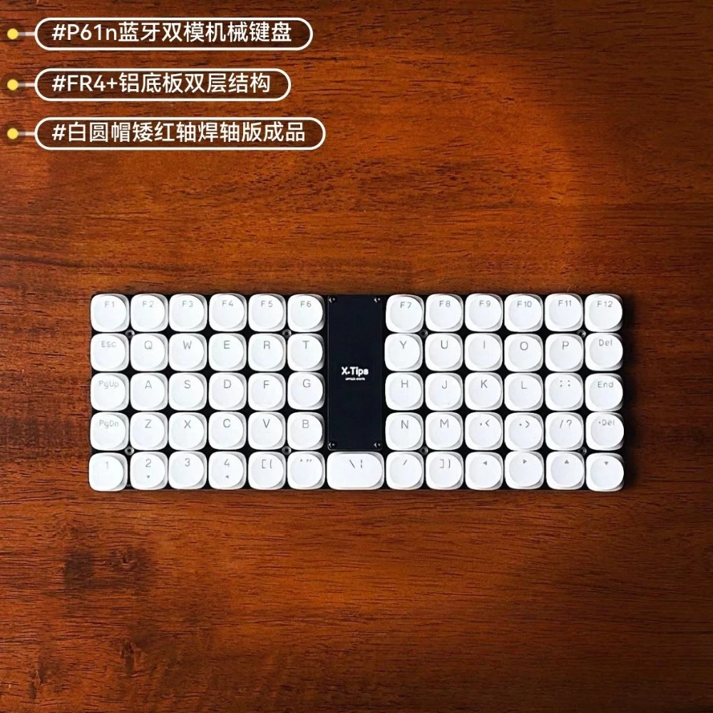 P61n Low Profile Mechanical Keyboard Preonic Planck Kailh Choc V1/V2 Dual Mode ZMK Wireless Bluetooth 61 Keys in-line Keyboards