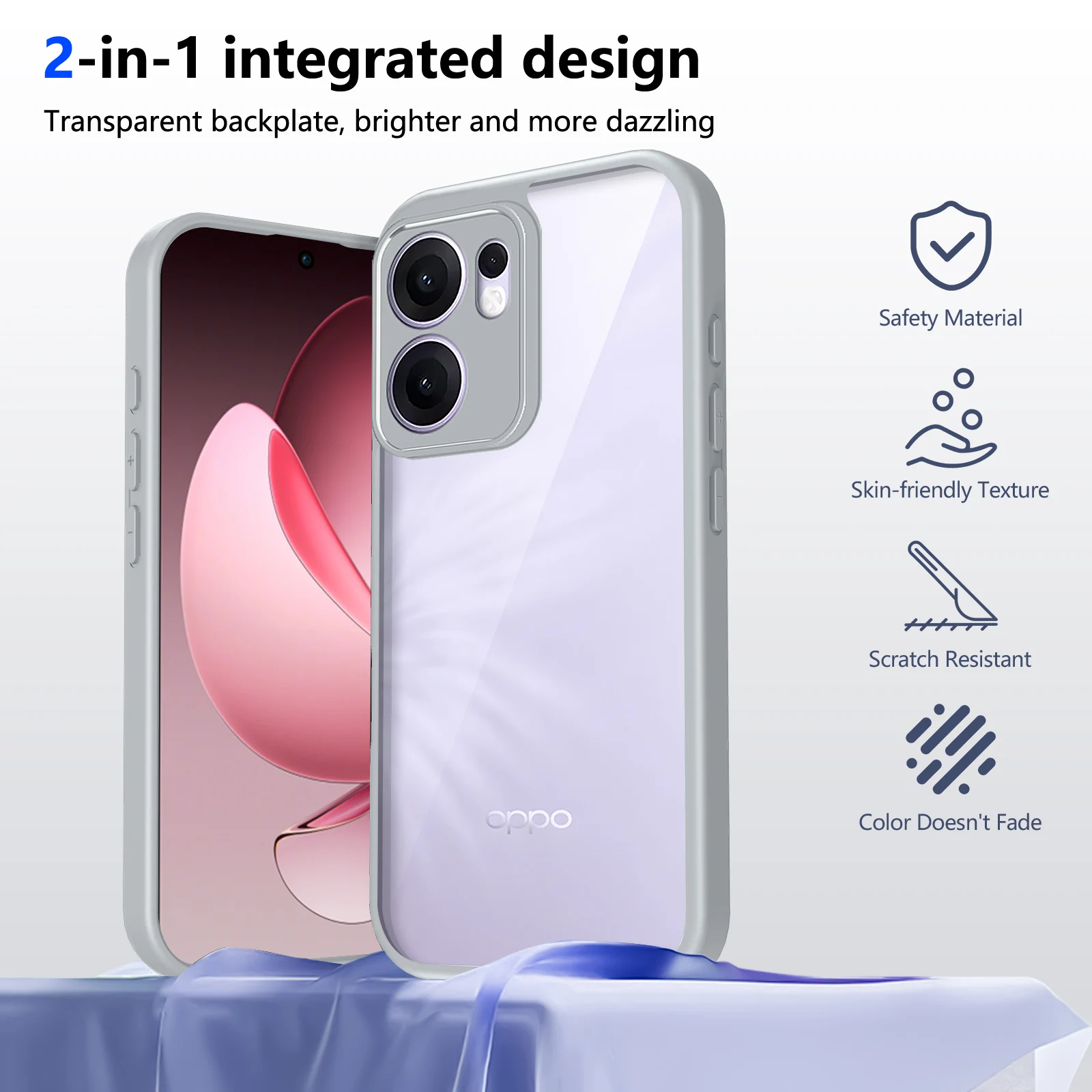 Für Oppo Reno 13A CPH2699 Fall Air Kissen Stoßfest Silikon Bumper Klar Matte Zurück Abdeckung Harte Telefon Fall für Oppo Reno 13A 5G – Detail 16
