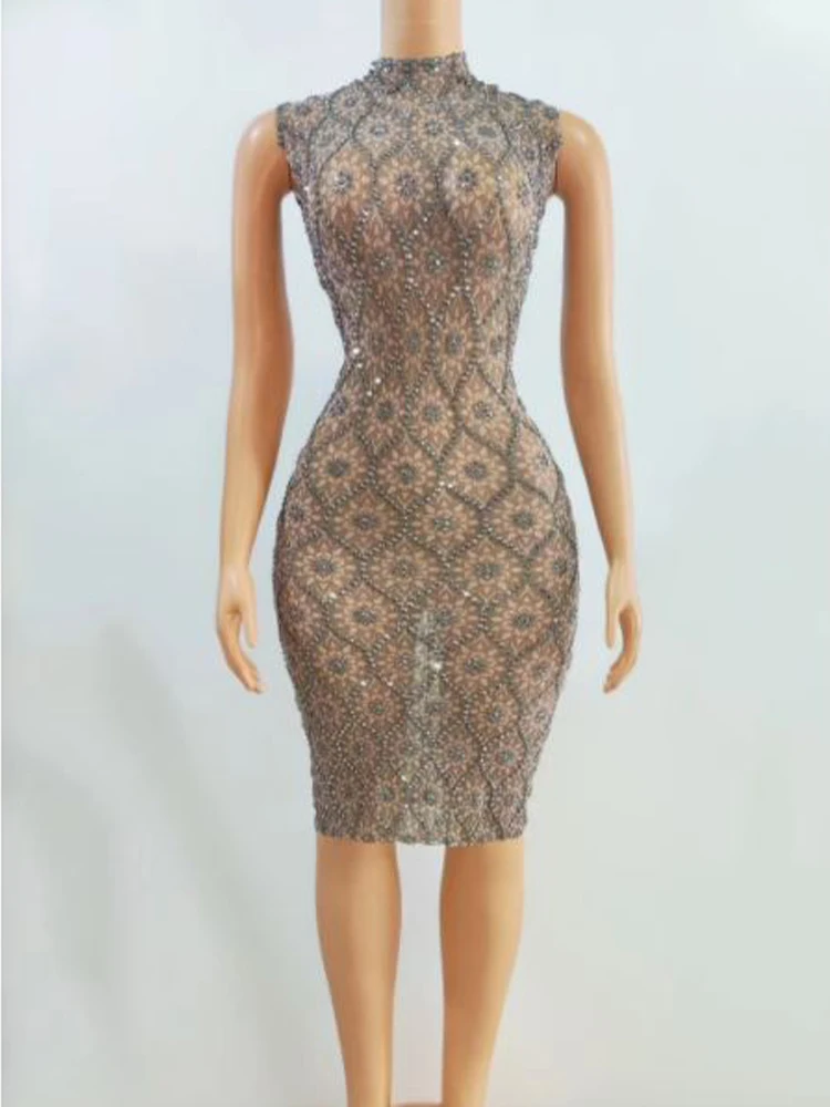 

High Quality Hot Diamond Elastic Wrap Buttocks Vest Dress 2024 New Fashion Custom Women'S Clothing