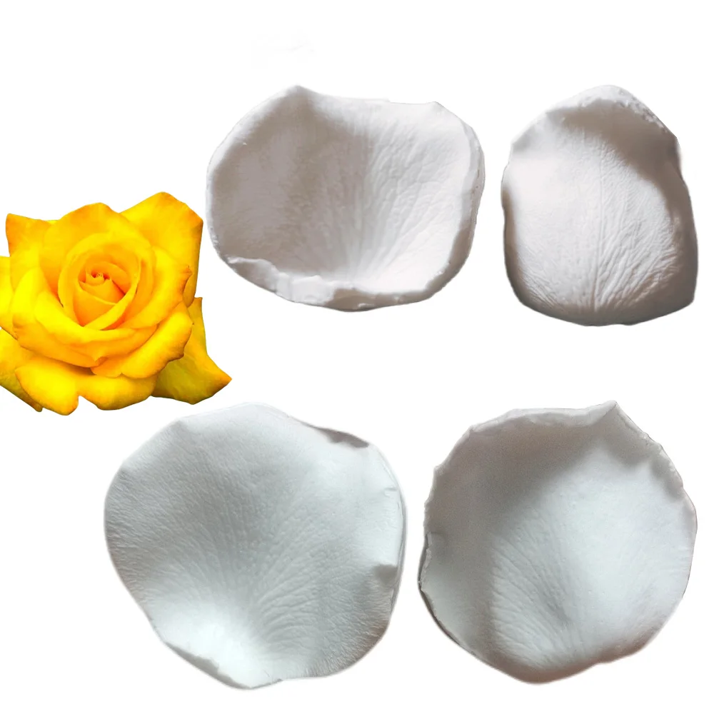 2pcs Large Rose Silicone Molds 3D Fondant Flower Cooking Wedding Decoration Baking Sugar Craft Moulds Clay Petal DIY Cake M2980