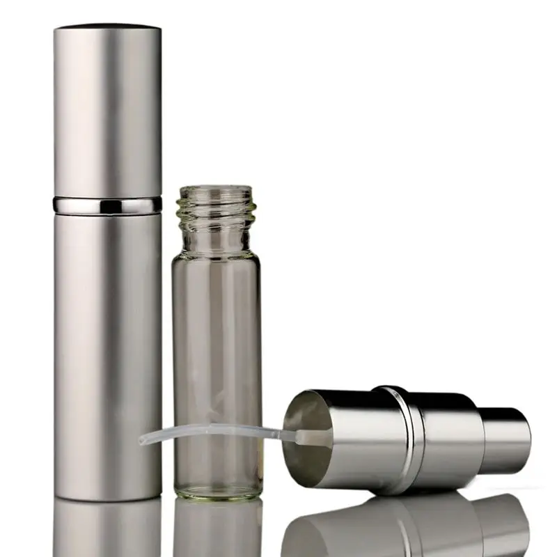 Botella de Perfume de alta calidad, atomizador de Perfume de viaje recargable, Mini botella de Spray de vidrio vacía, 5ML, 10ML, 1PC