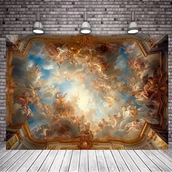 1 luxurious Renaissance decorative fabric - vibrant retro Paris, French palace, European art print design