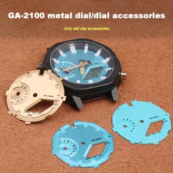 Watch accessories For Casio GA2100 GA2110 Oak metal Surface Dial Modified GA-2100 GA-2110 dial sun pattern Matte Lacquer Bezel