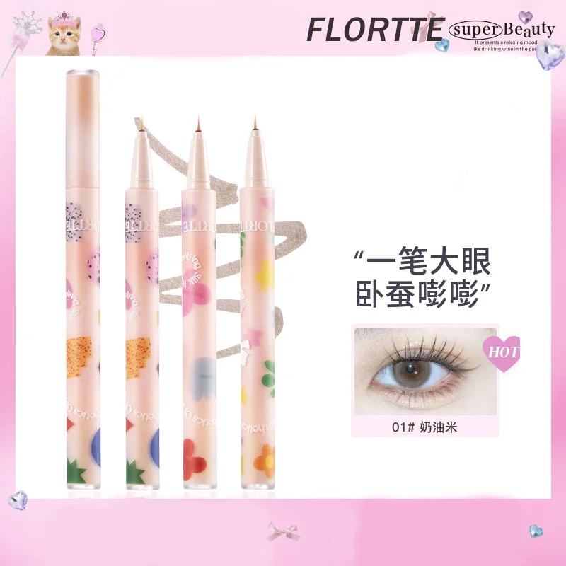 FLORTTE Aegyosal Pencil Very Beautiful Series Eye Shadow Liquid Eyeliner Pen Long-Lasting Waterproof Non-Smudge Eye Makeup