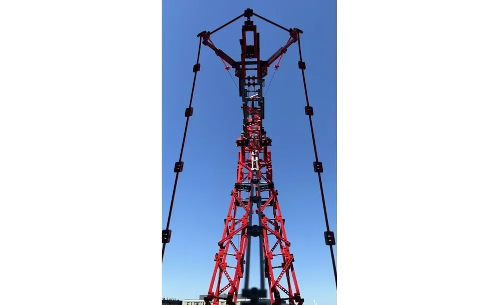 Street view modelo moc tijolos de construção guindaste máquina tecnologia blocos modulares presentes brinquedos natal diy conjuntos montagem feriados