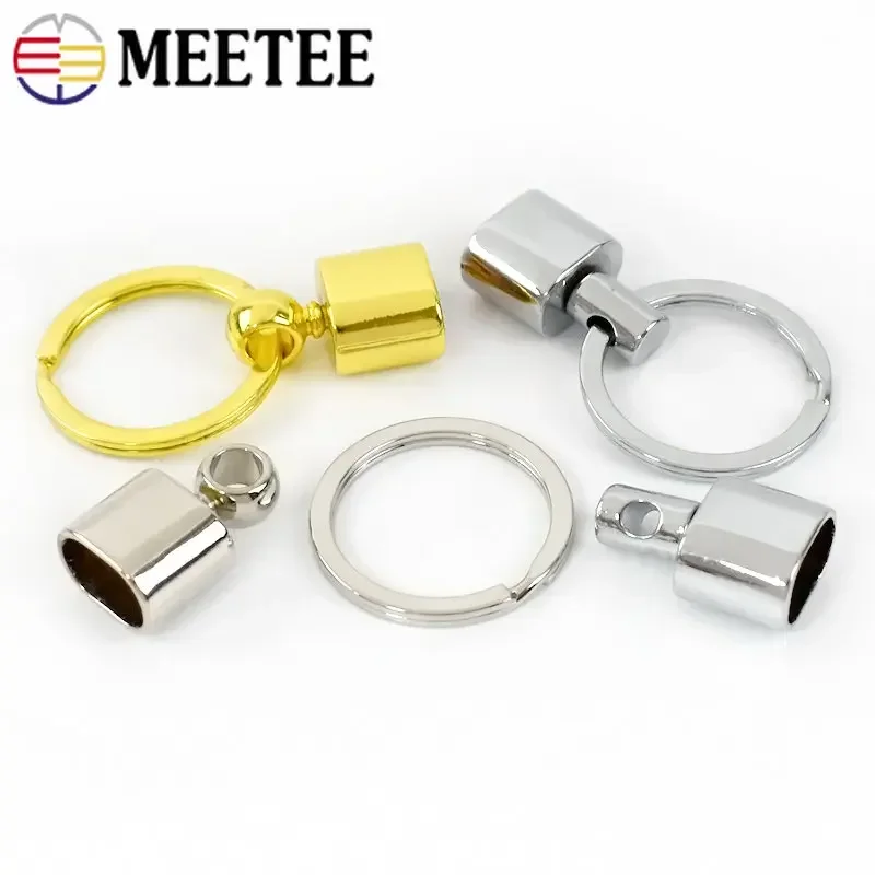 5/10/20Pcs Metal O Ring Buckles Keychain Tassel Pendant Stopper Hook Clasp Keyring Bag Sides Clip Buckle Luggage Accessories