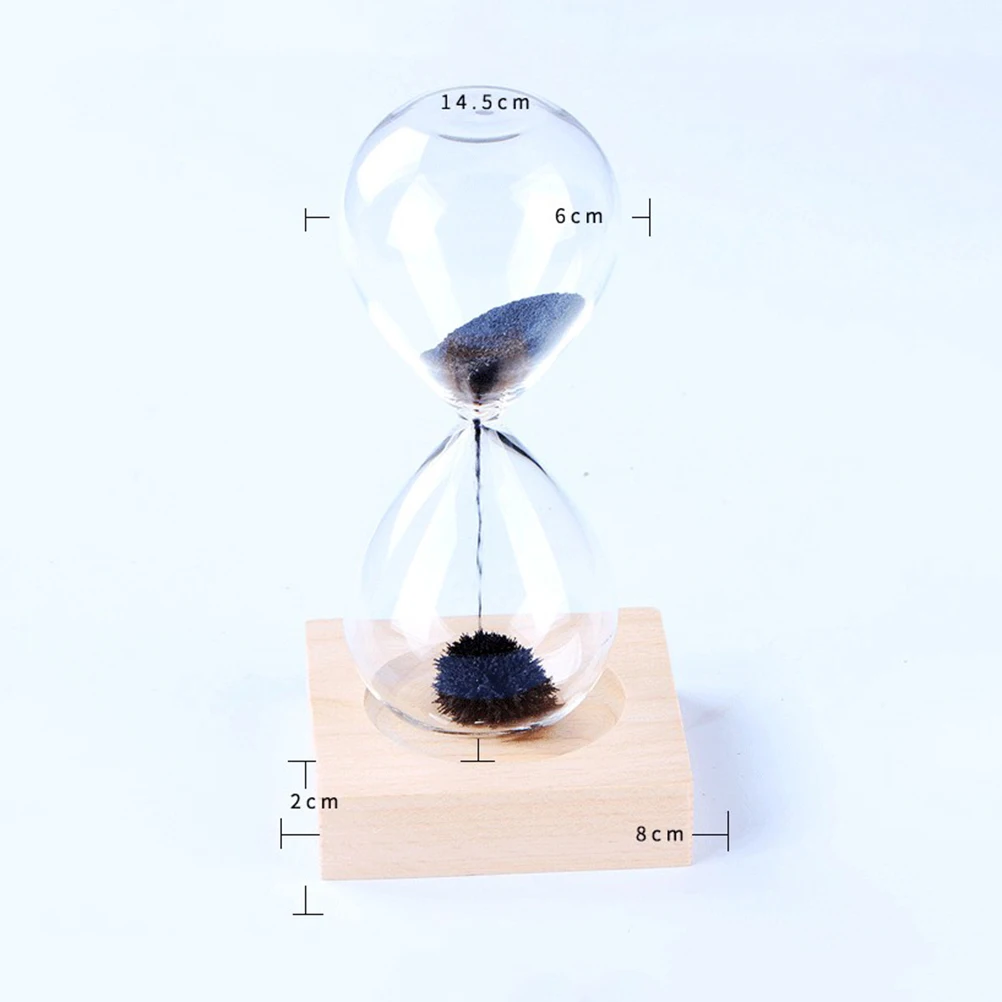 1pc Glass Black Creative Sand Timer Kids Men Women Relaxing Home Office Bedroom Decor nament Desktop Toy