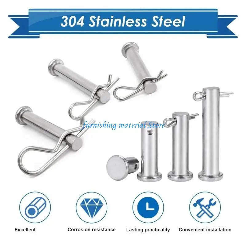Y5GD Rusts Resistant R Clip Stainless Steel Cotter Pin for Bicycles Maintenance