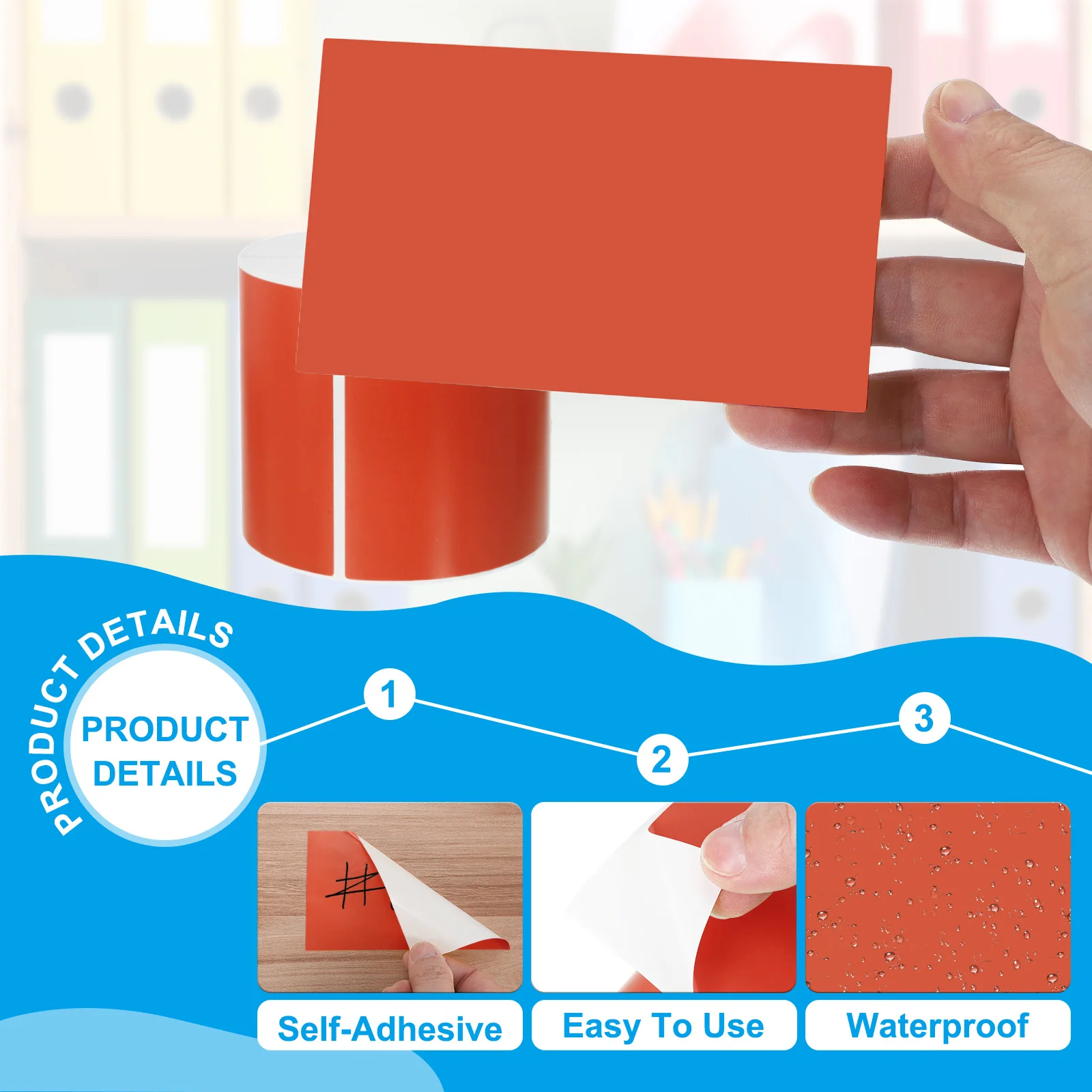 500Pcs/Roll 5x3/3x2Inch Color Coding Labels Rectangle Colored Label Sticker Moving Stickers Label Tags for Inventory Packing Box
