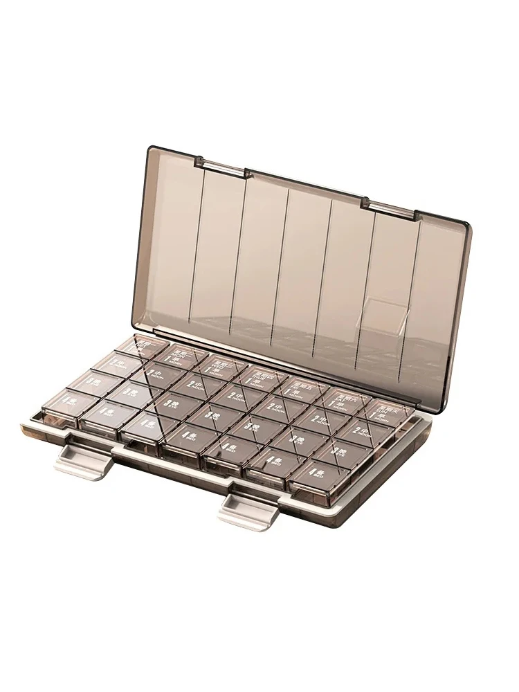 21/28Grid Pill Box Large Capacity Pill Medicine Storage Pill Box Weekly Vitamin Organizer Moisture Resistant